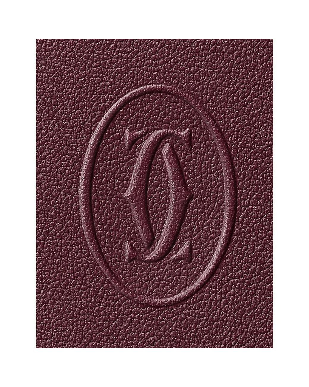 Cartier Purple Must De Leather Card Holder