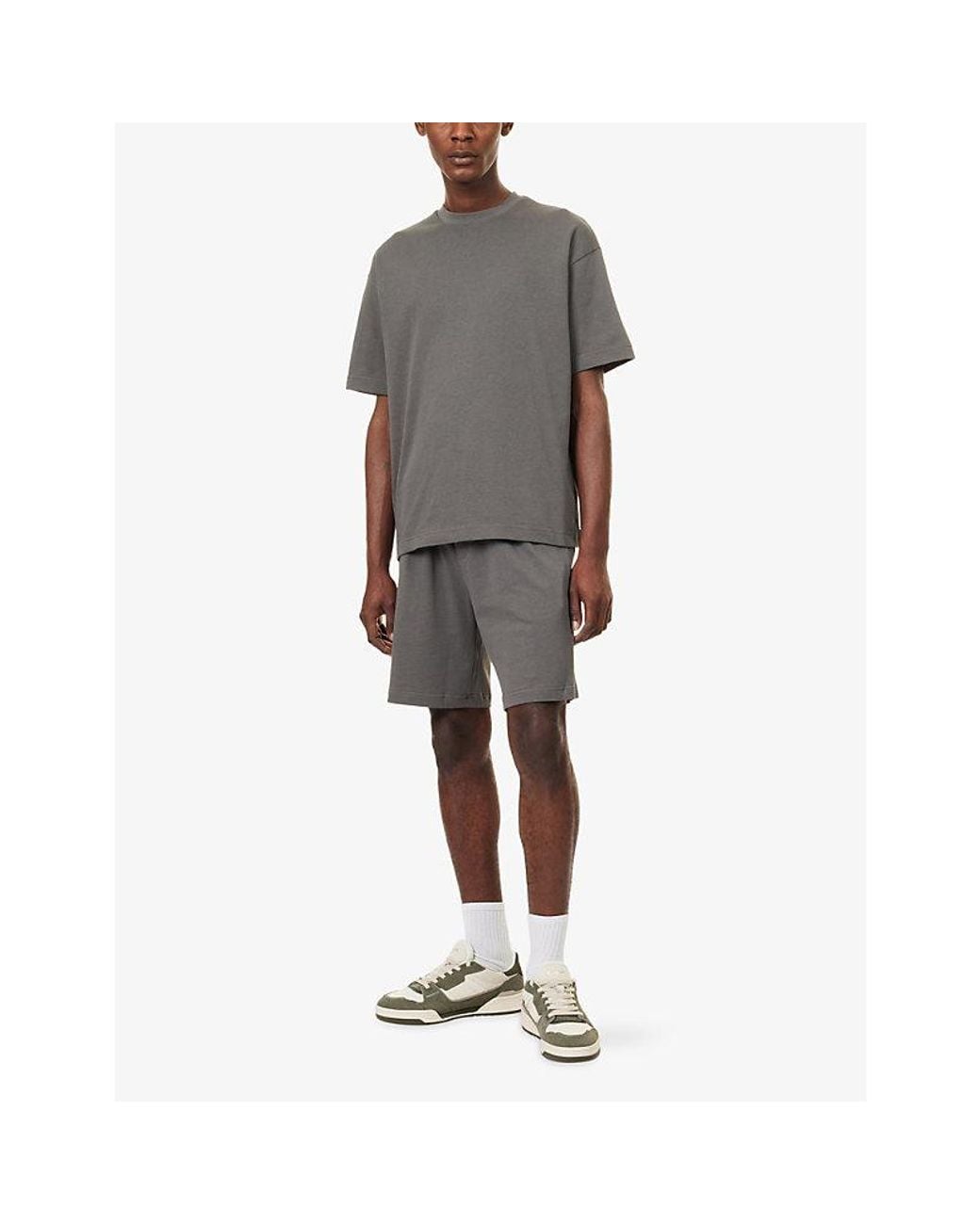Arne Gray Relaxed-Fit Cotton T-Shirt for men