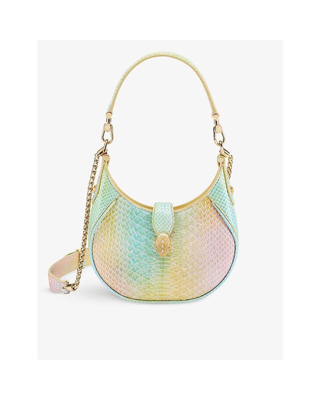 BVLGARI Serpenti Ellipse Leather Crossbody Bag in Blue Lyst