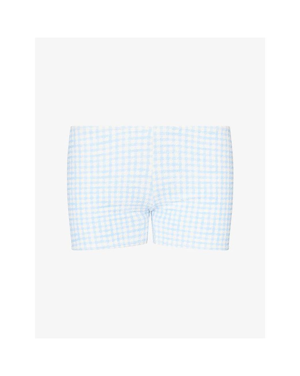Cheap Monday White Cali Checked Swim Shorts