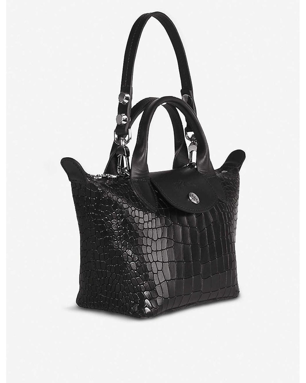 Le Embossed Croc - Black