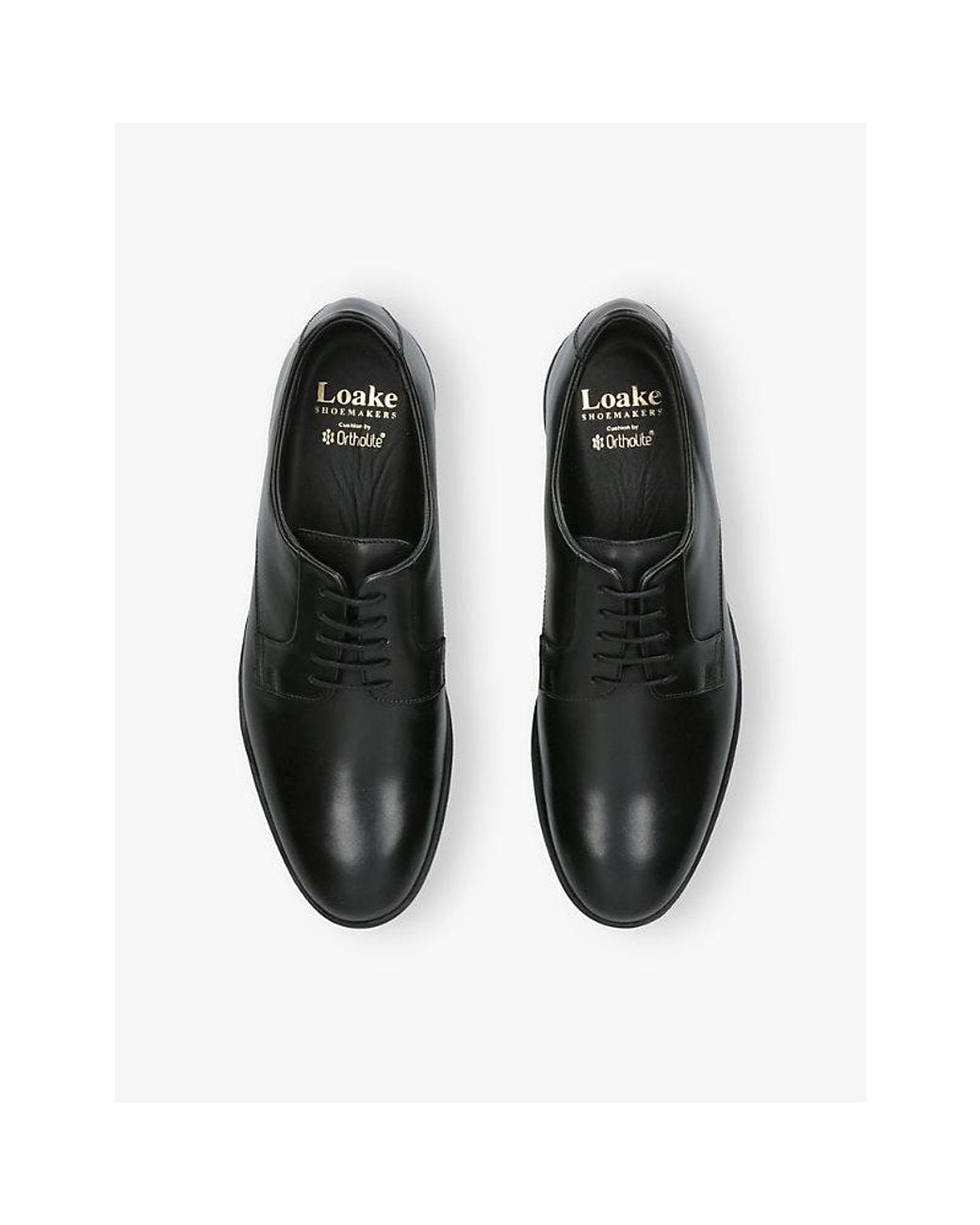 Loake Black Irwin Leather Oxford Shoes for men