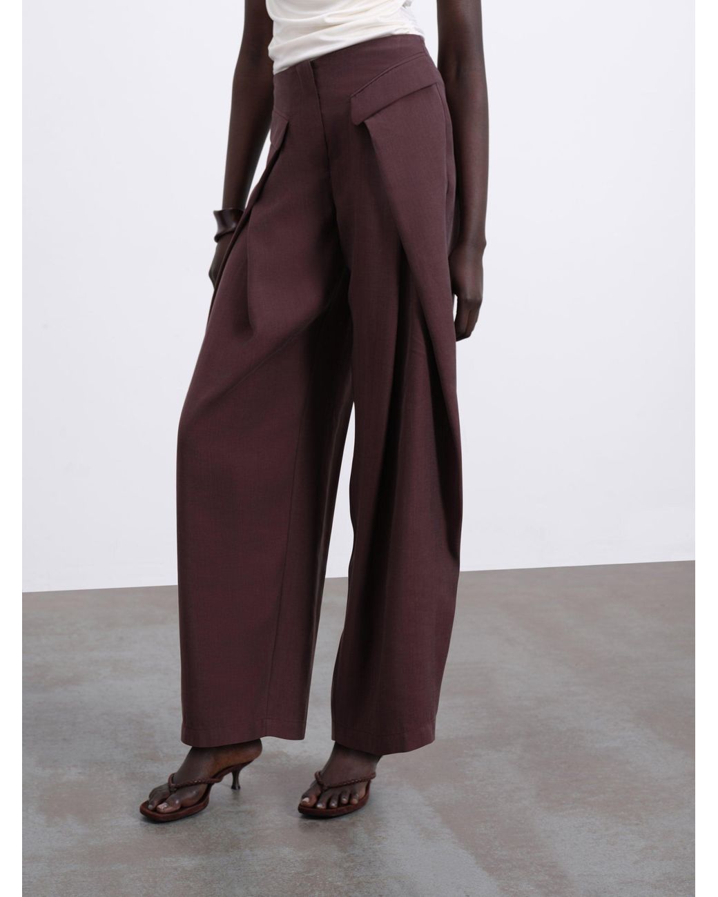 Sélone White Camille Barrel Trousers