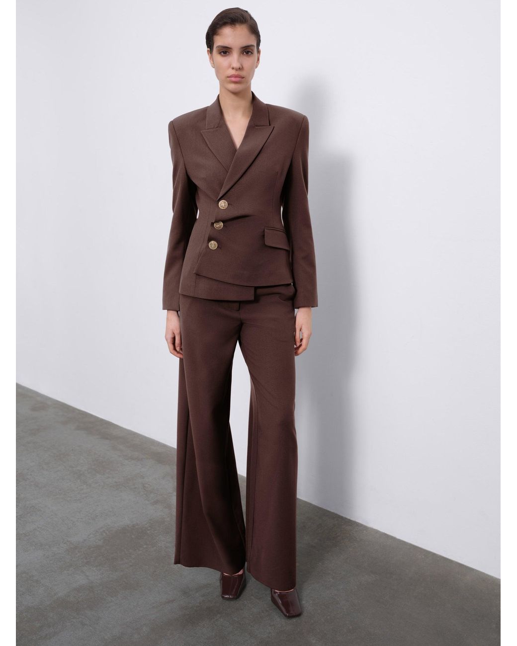 Sélone Brown Oris Wide-Leg Trousers
