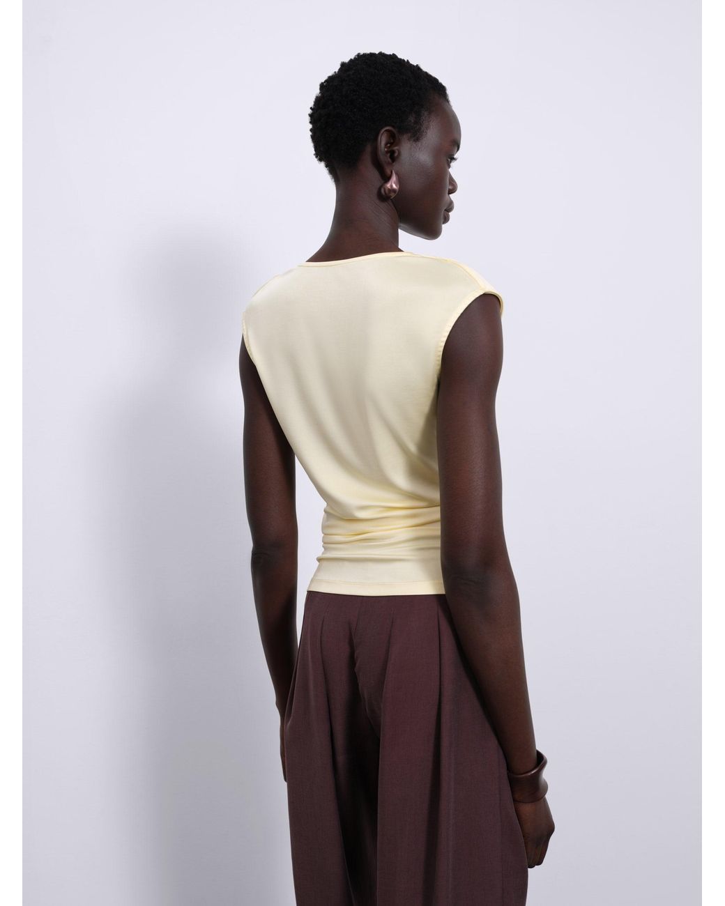 Sélone Yellow Ylune Liquid Drape Top