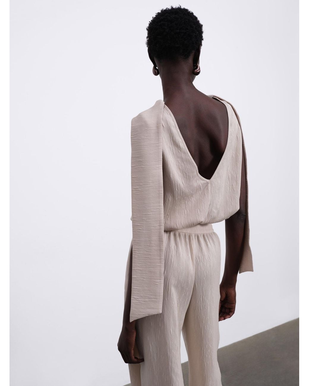 Sélone Natural Selis Scarf-Tie Top