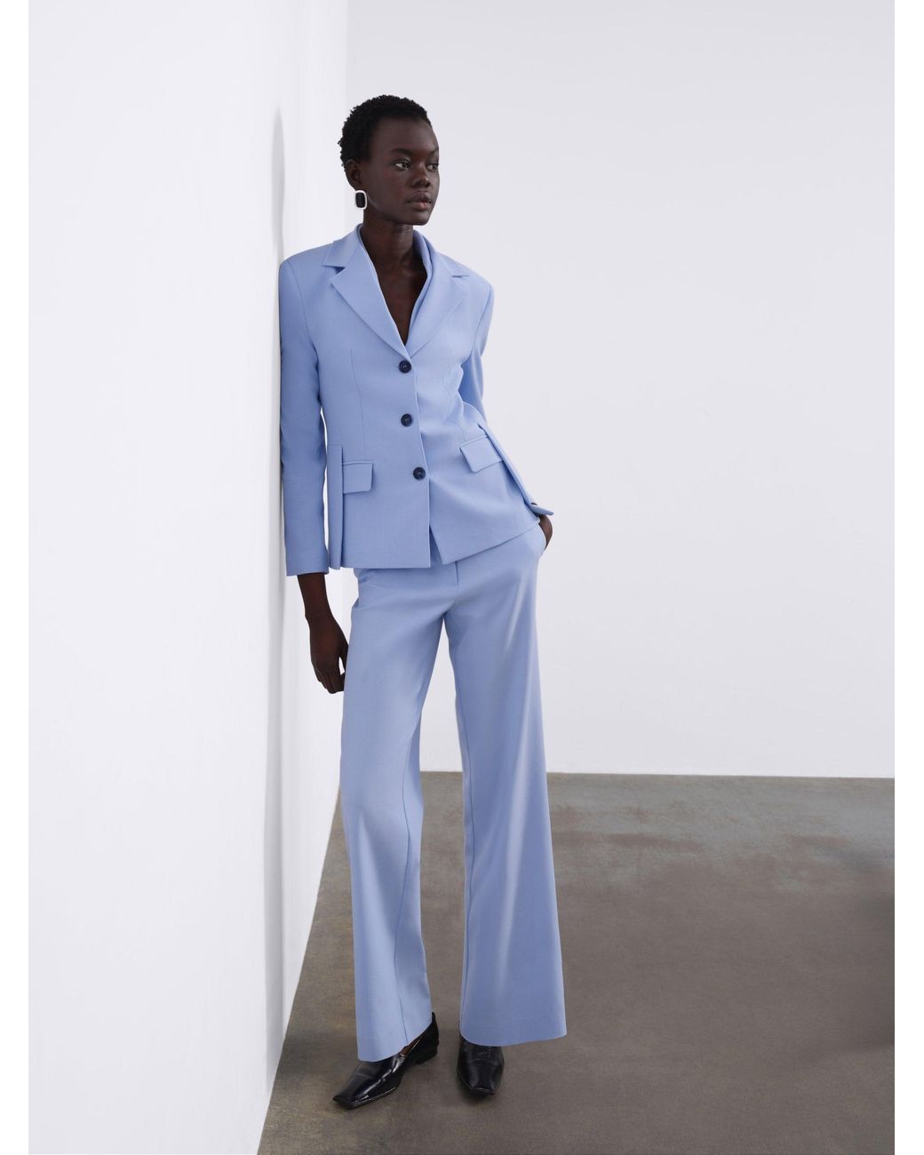 Sélone Blue Aura Overlay Tailored Jacket