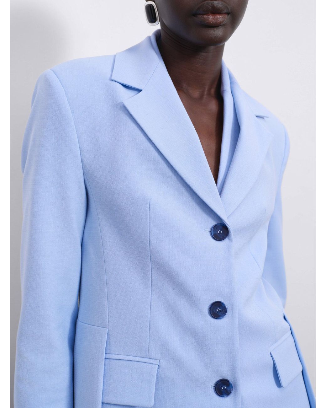 Sélone Blue Aura Overlay Tailored Jacket
