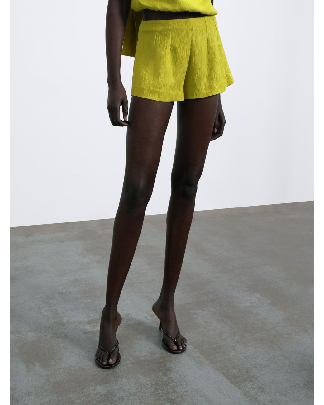 Sélone Green Helia Relaxed Shorts