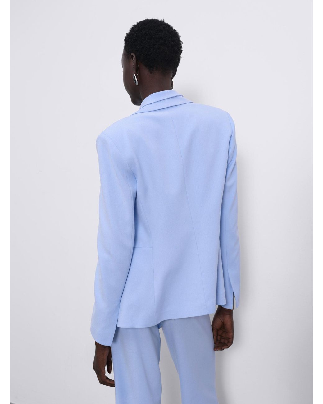 Sélone Blue Aura Overlay Tailored Jacket