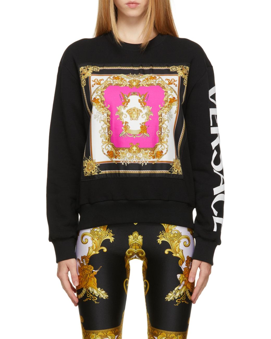 Versace Black Logo-Print Sweatshirt