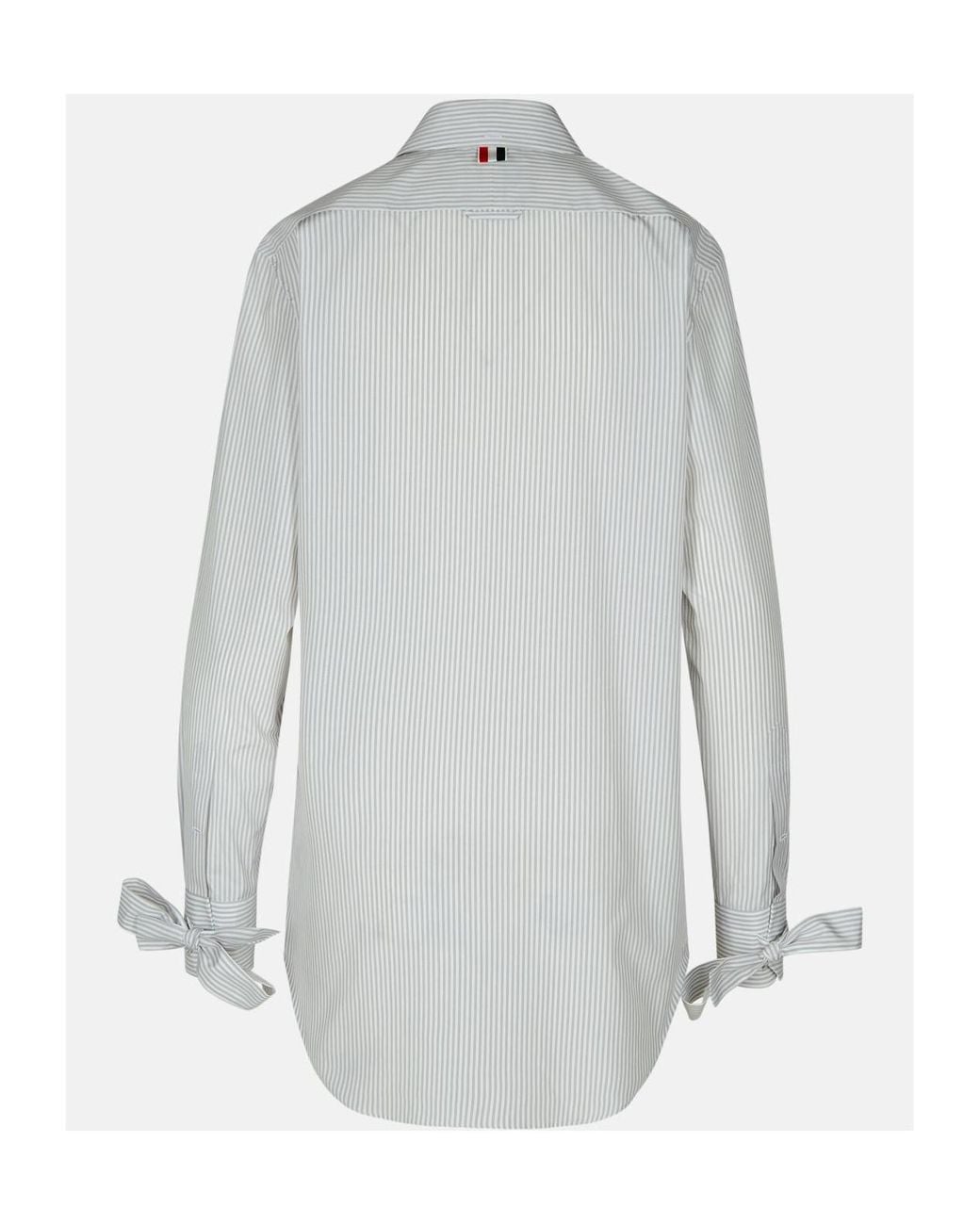 Thom Browne Gray Striped Shirt