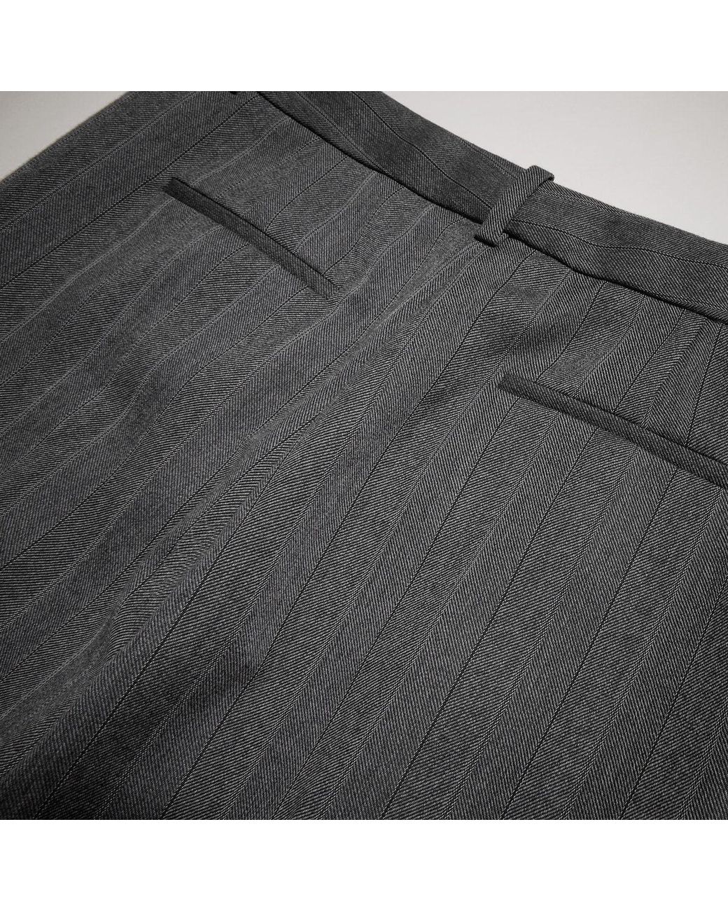 Gucci Black Pinstripe Wool Pants