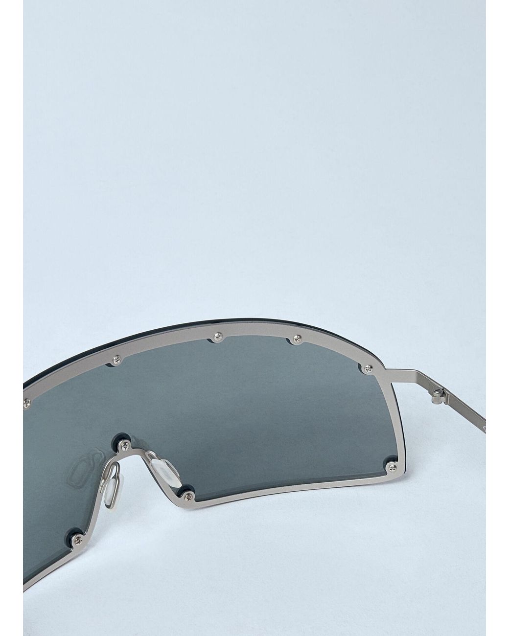 Rick Owens Blue Shield Frame Sunglasses for men