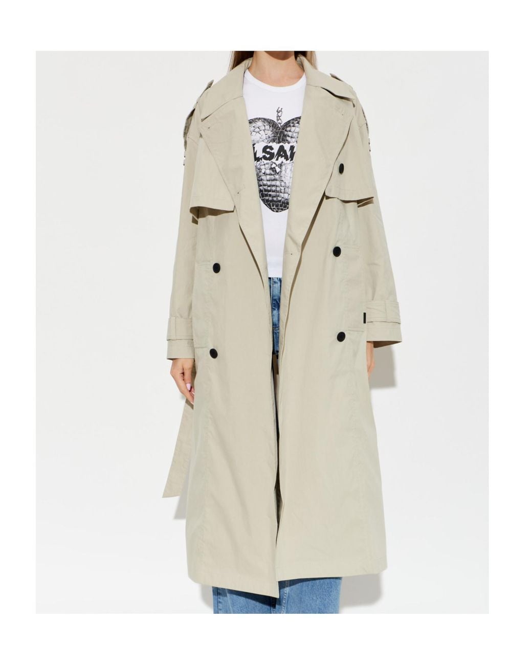 AllSaints Natural Linnie Belted Trench Coat
