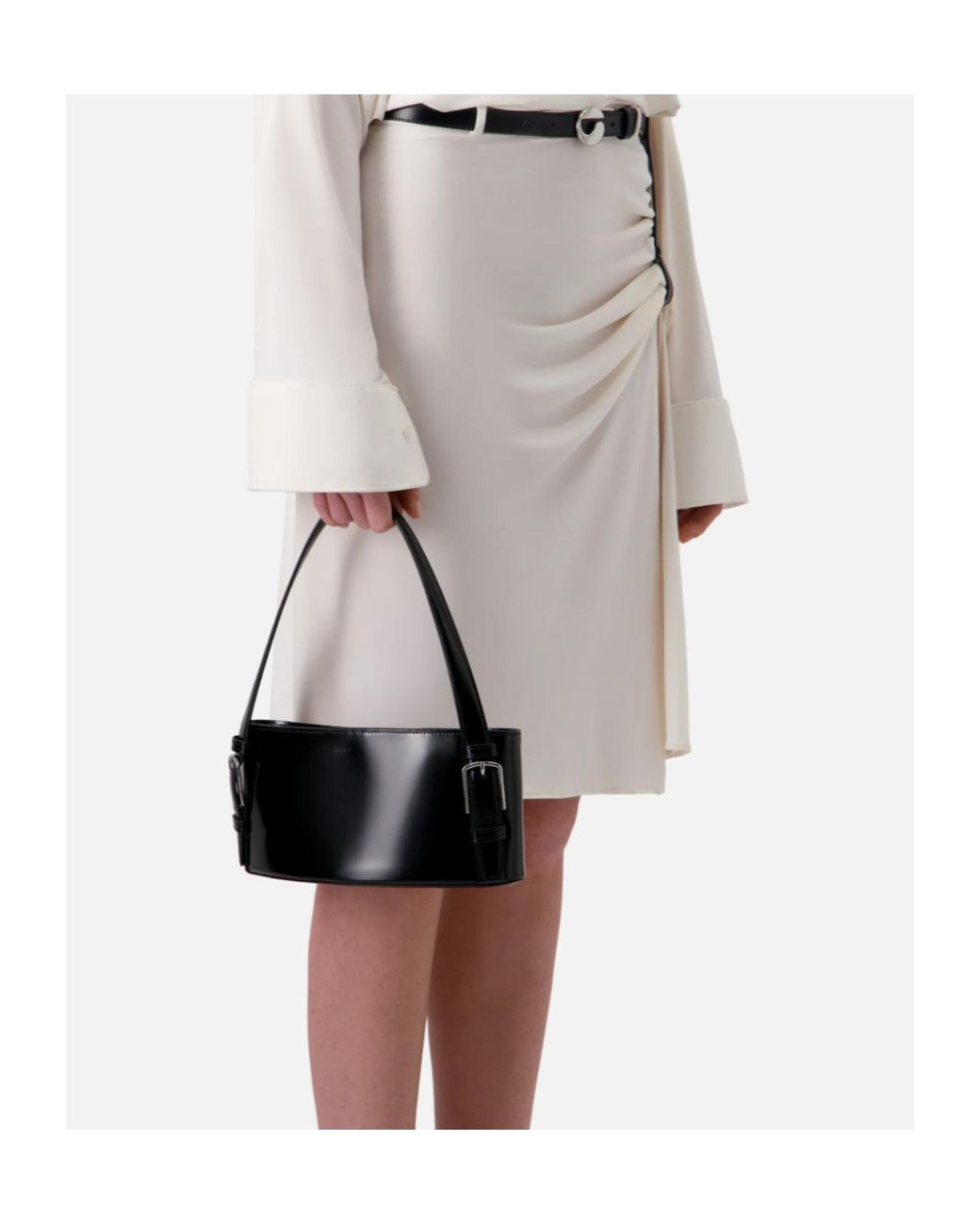 Coperni Black Ergonomic Buckle Shoulder Bag