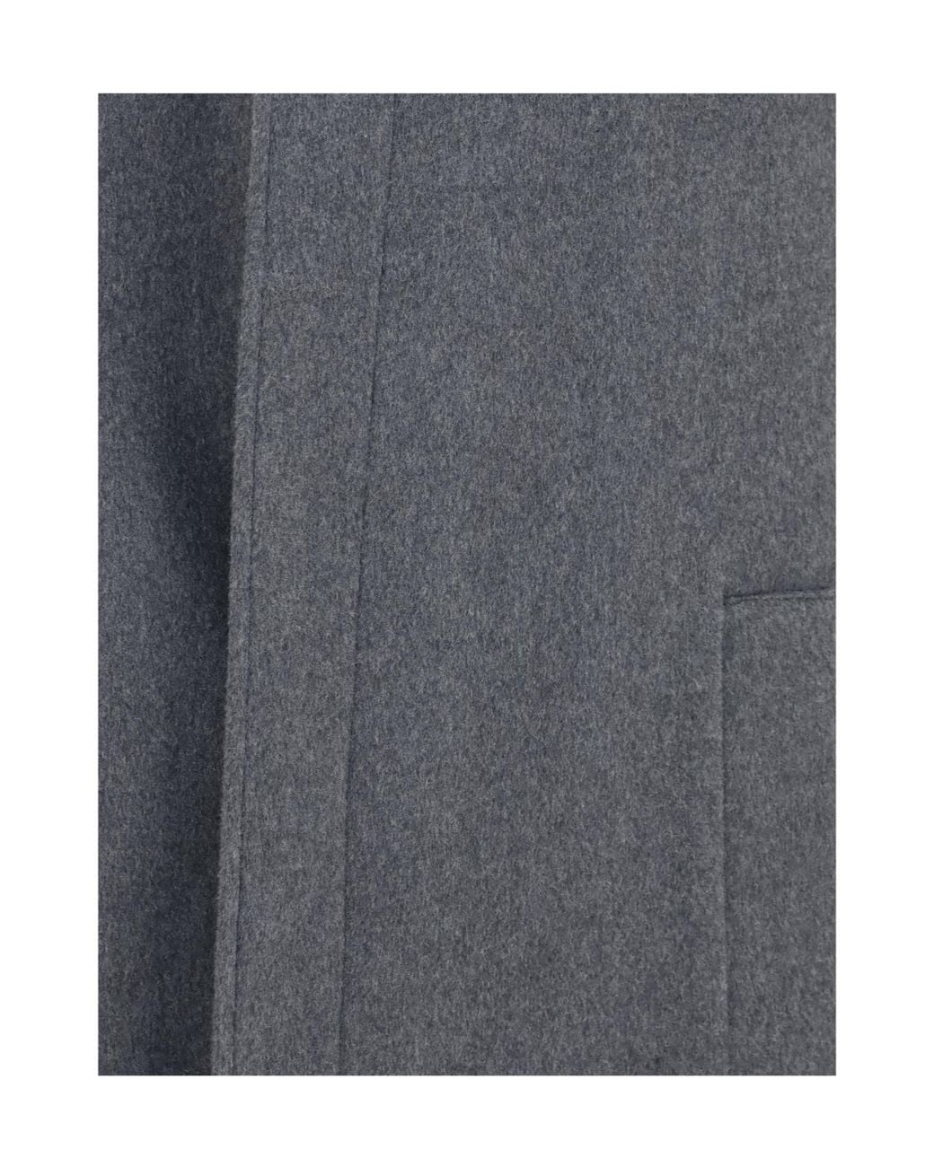 Lardini Gray Hooded Single-Breasted Coat for men