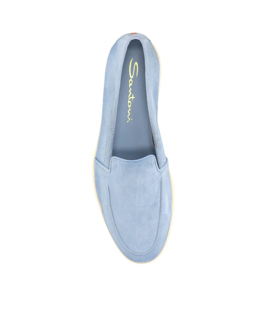 Santoni Blue Slip-On Flat Shoes