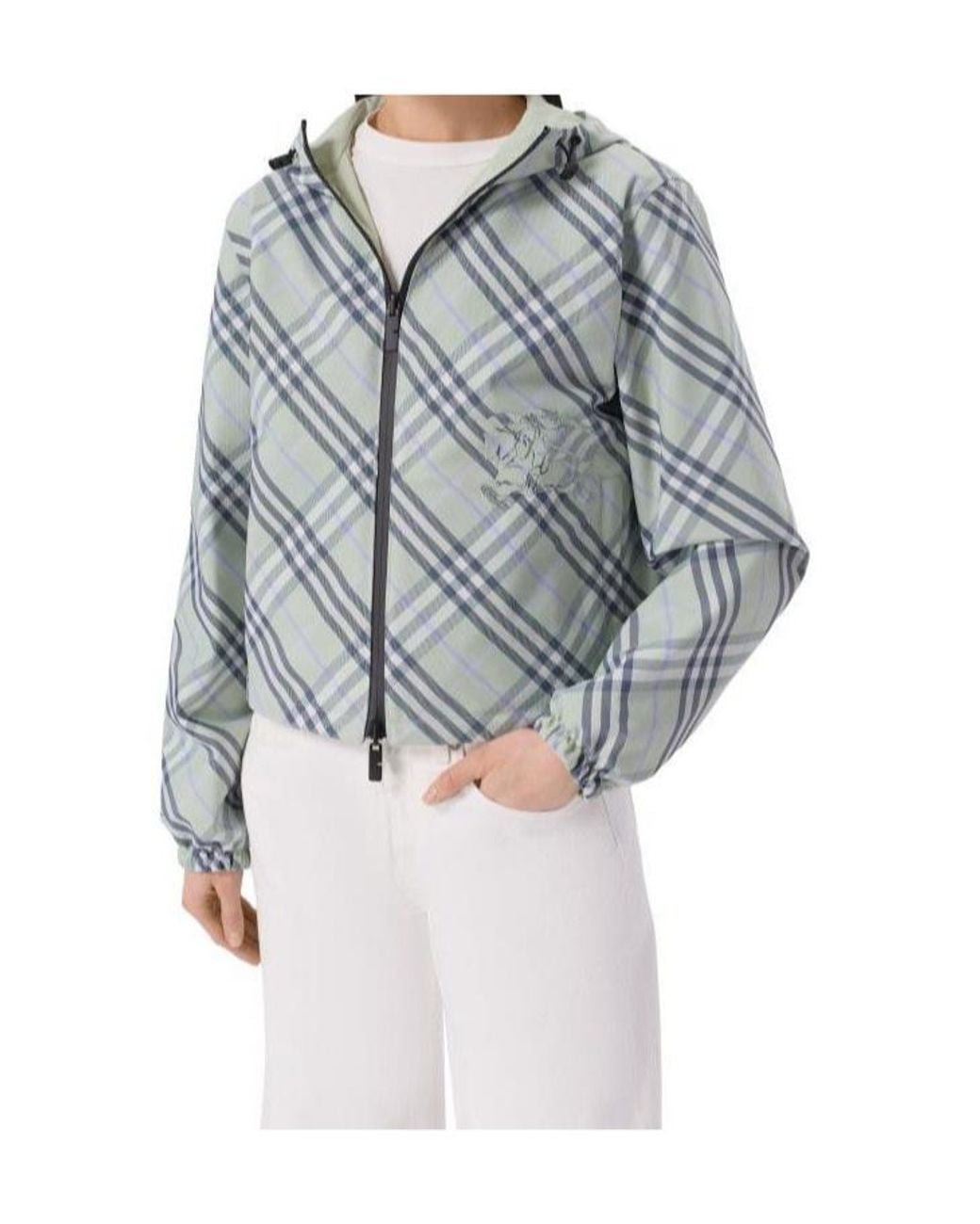 Burberry Gray Reversible Hooded Jacket