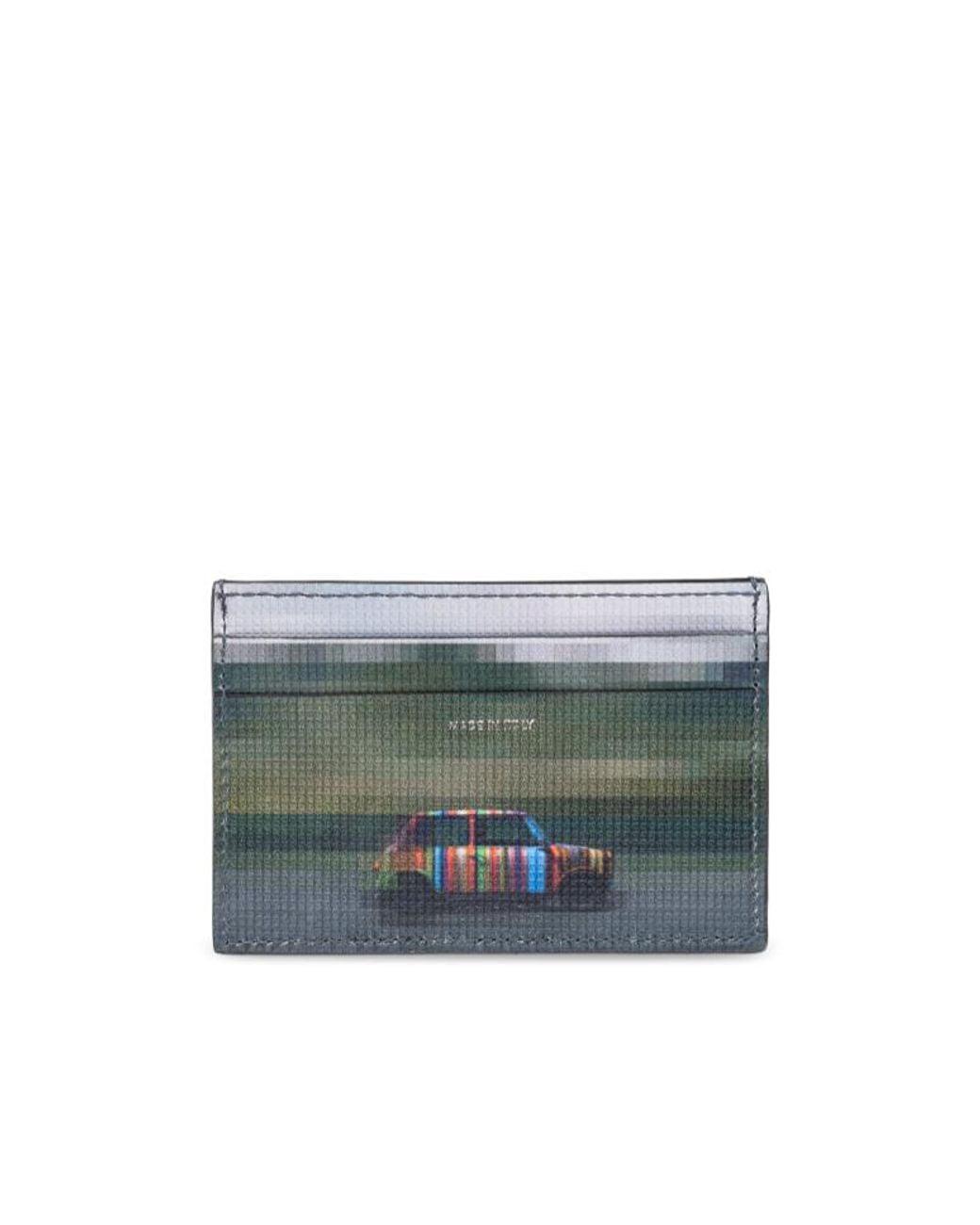 Paul Smith Blue Car Printed Cardholder for men