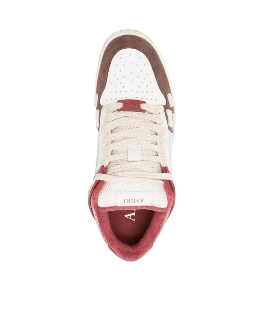 Amiri Pink Round-Toe Lace-Up Sneakers for men