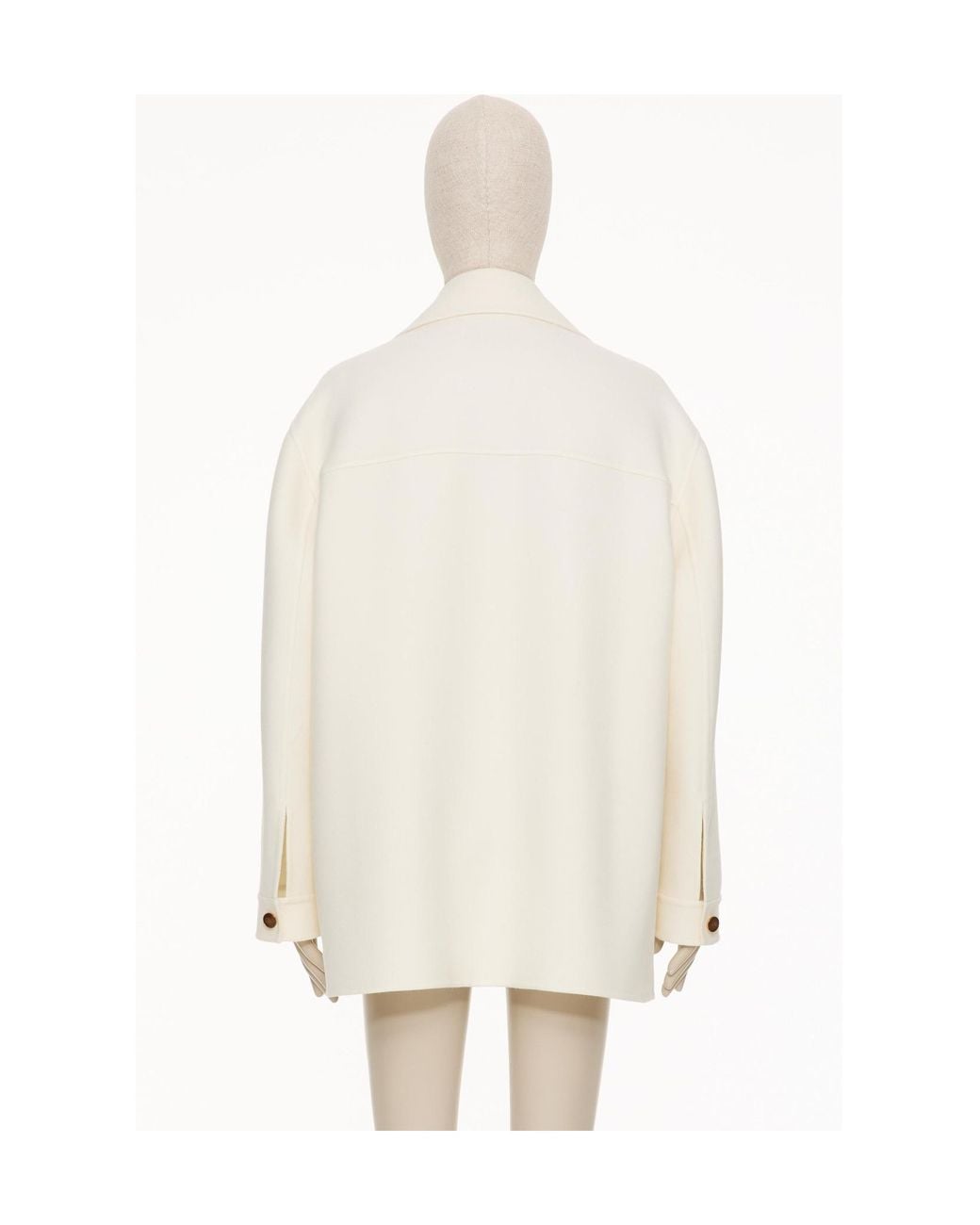 Valentino White Vlogo Signature-Buttons Shirt Jacket for men