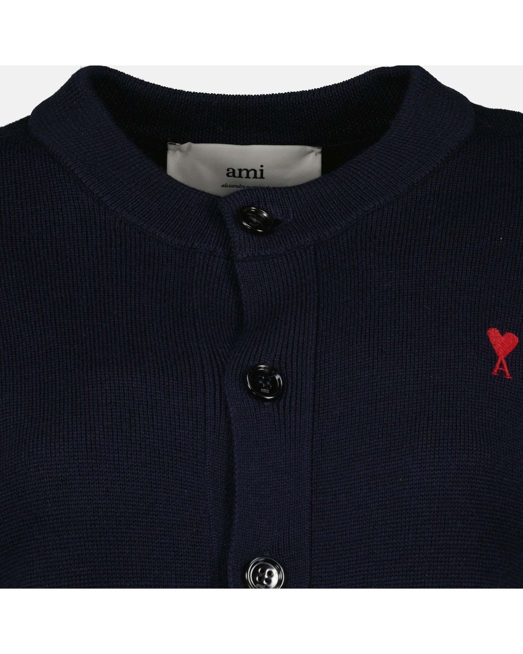 AMI Blue Ami De Coeur Knitted Cardigan