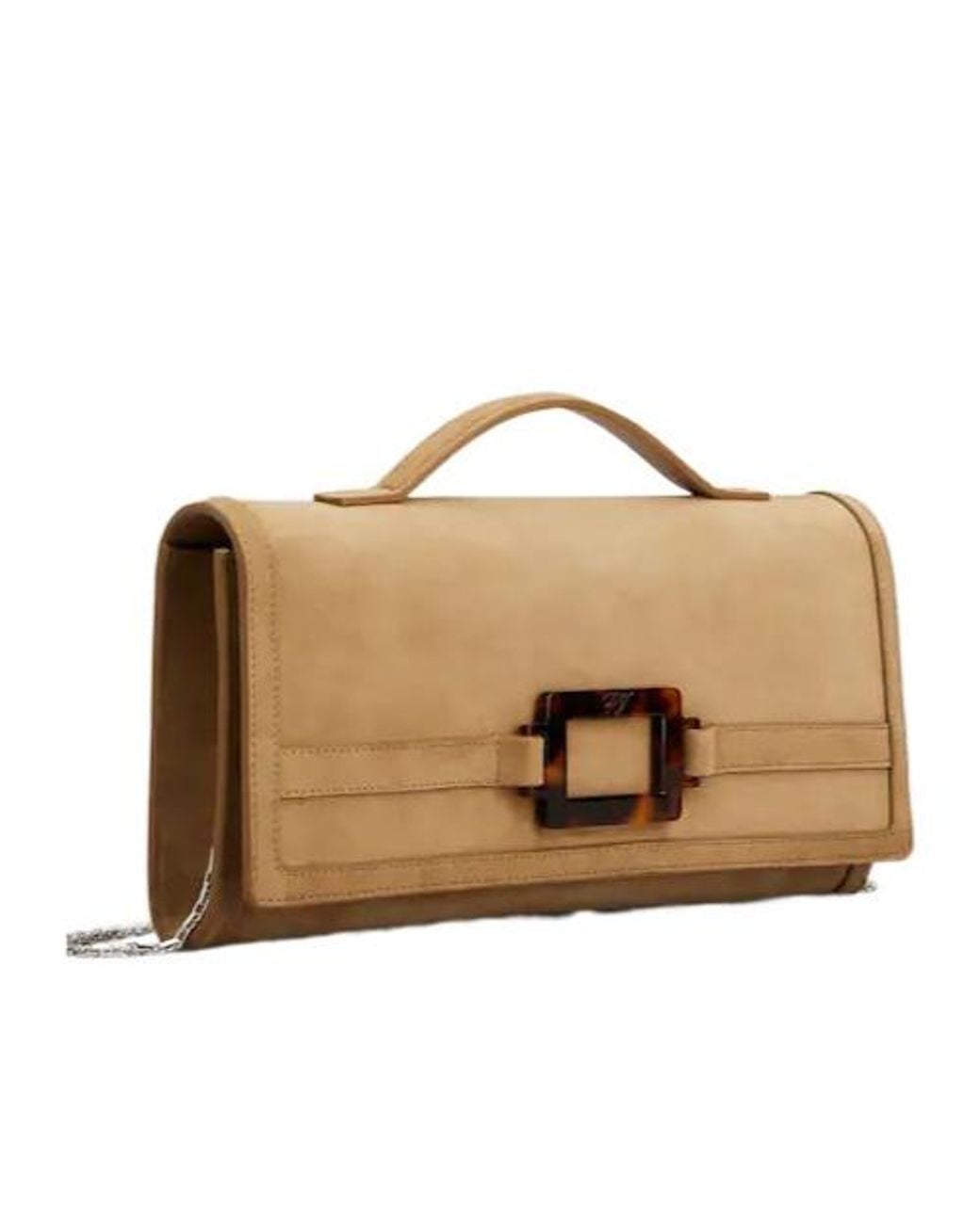 Roger Vivier Brown Belle Vivier Clutch Bag