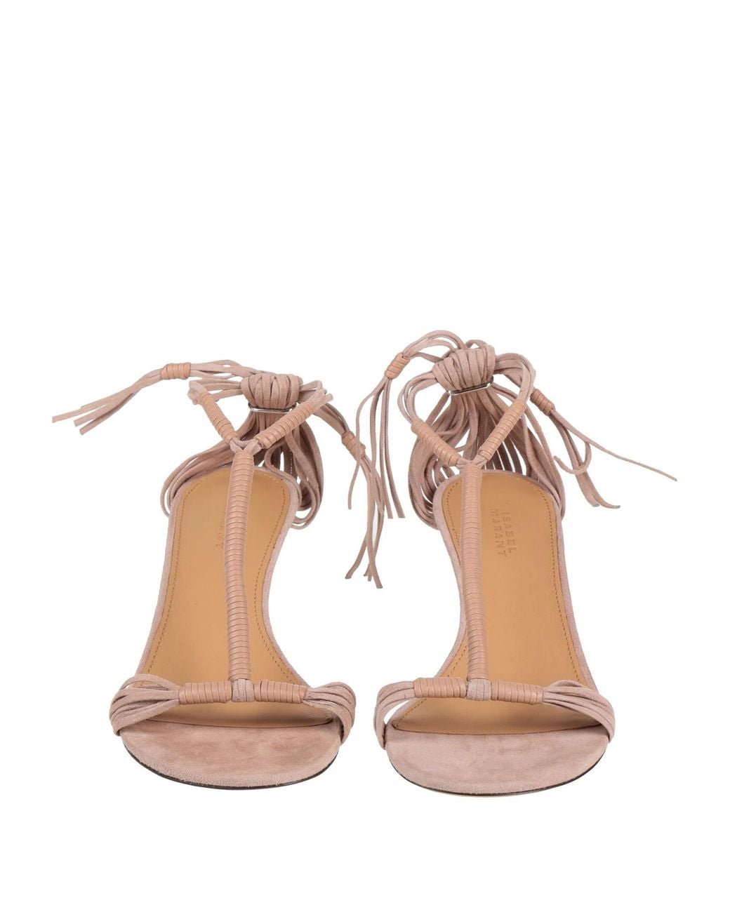 Isabel Marant Natural Minimalist Suede Open-Toe Sandals