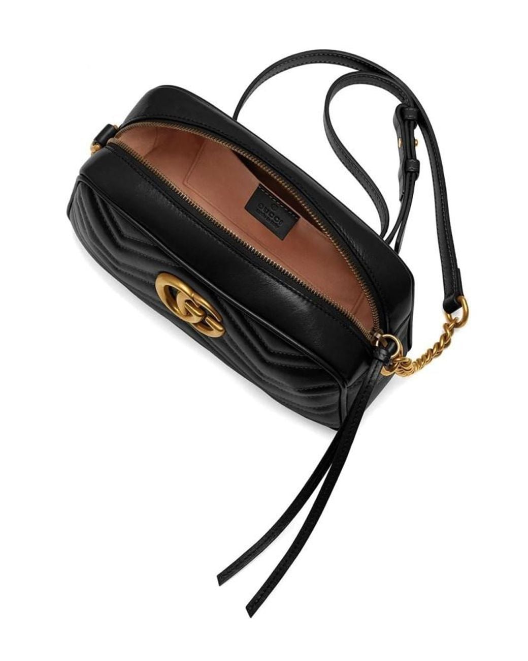 Gucci Black Gg Marmont Small Crossbody Bag