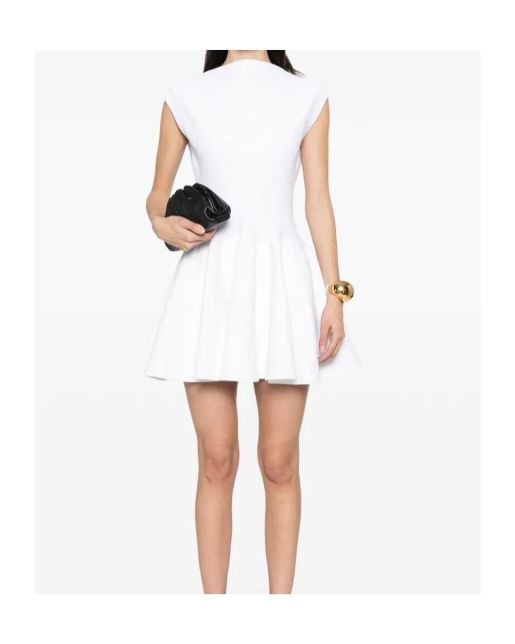 Alaïa White Alaïa Flared Mini Dress