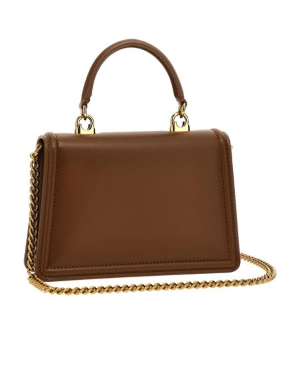 Dolce & Gabbana Brown Devotion Embellished Small Tote Bag