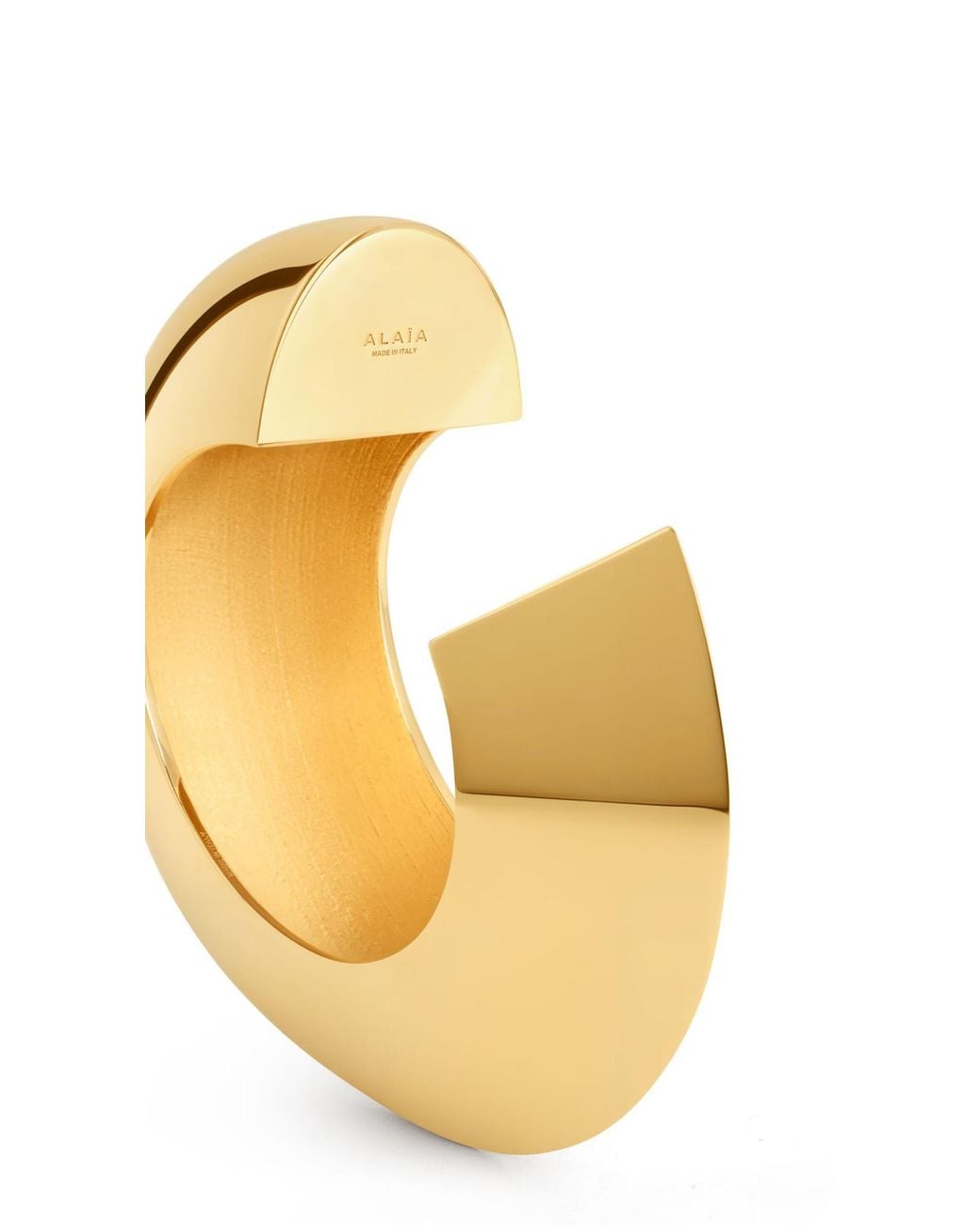 Alaïa Metallic Alaïa Sculpted Cuff Bracelet