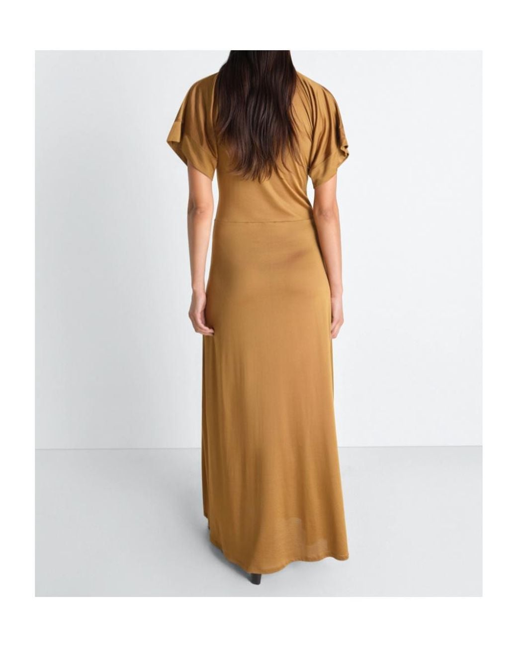 Lemaire Metallic V-Neck Zipped Dress