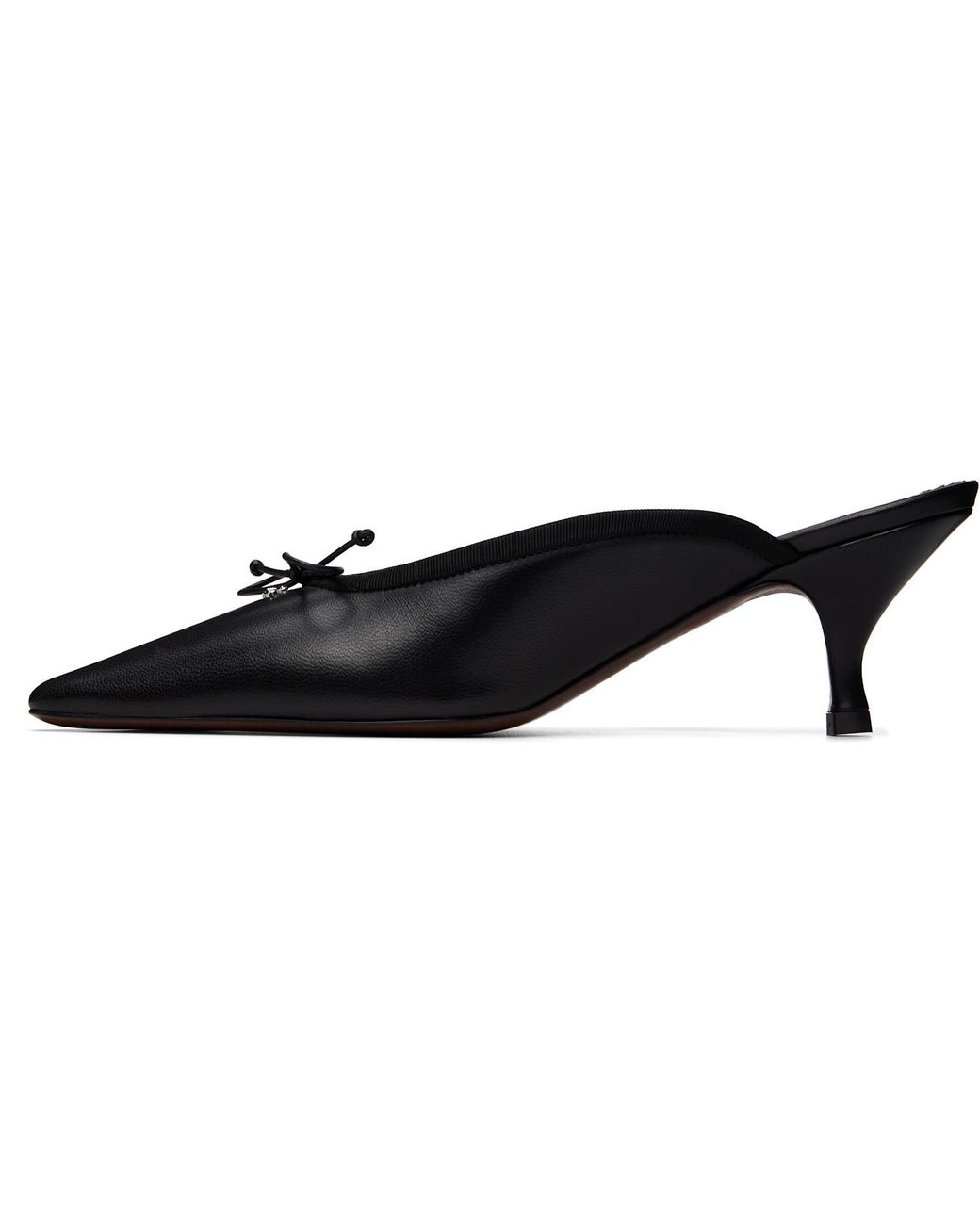 Vivienne Westwood Black Margot Bow-Detail Pointed Mules