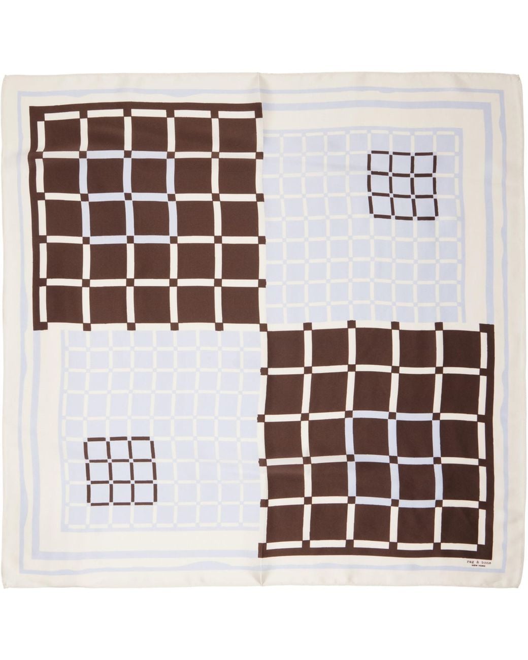 Rag & Bone White Plaid Scarf