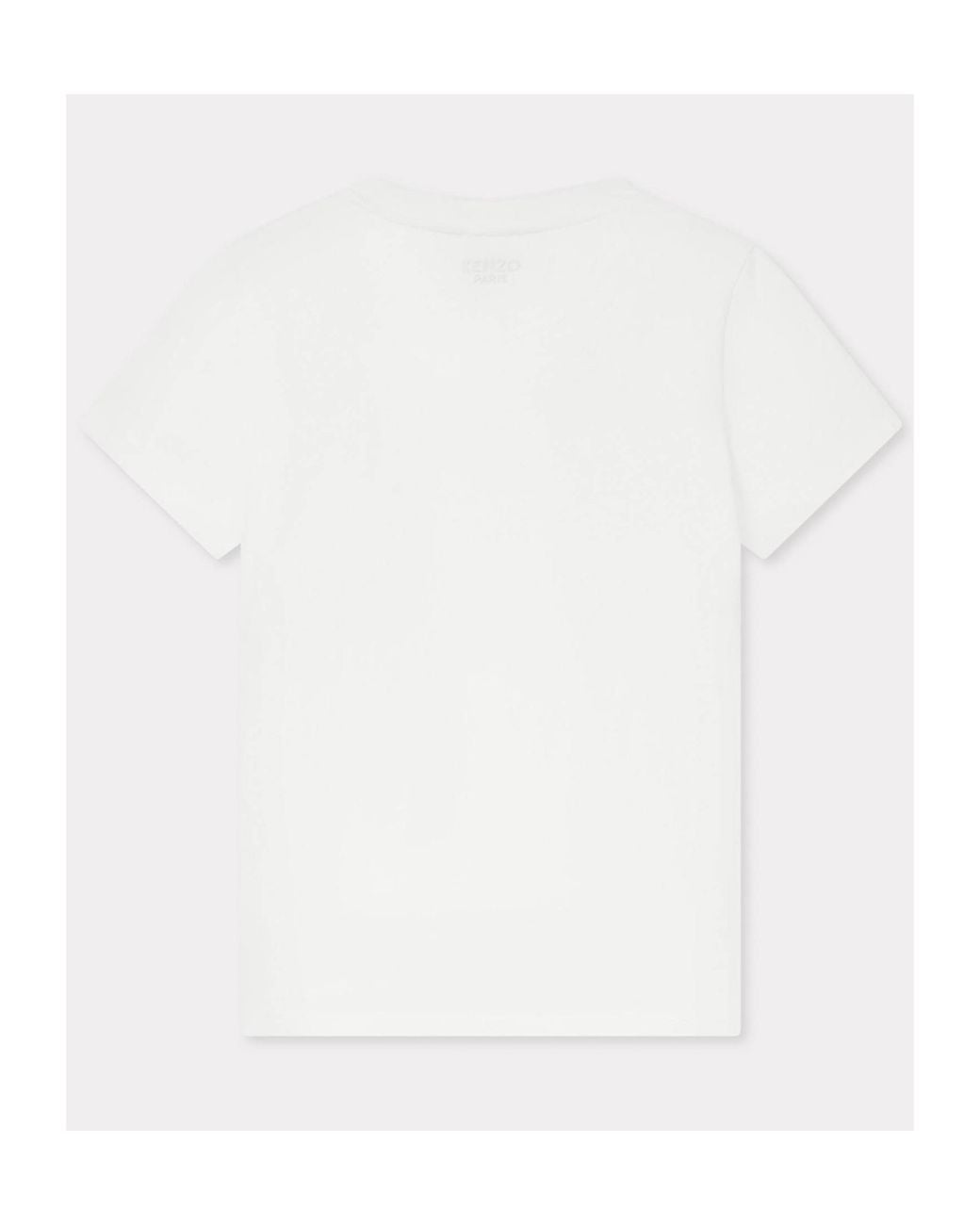 KENZO White Elephant Logo Embroidered T-Shirt