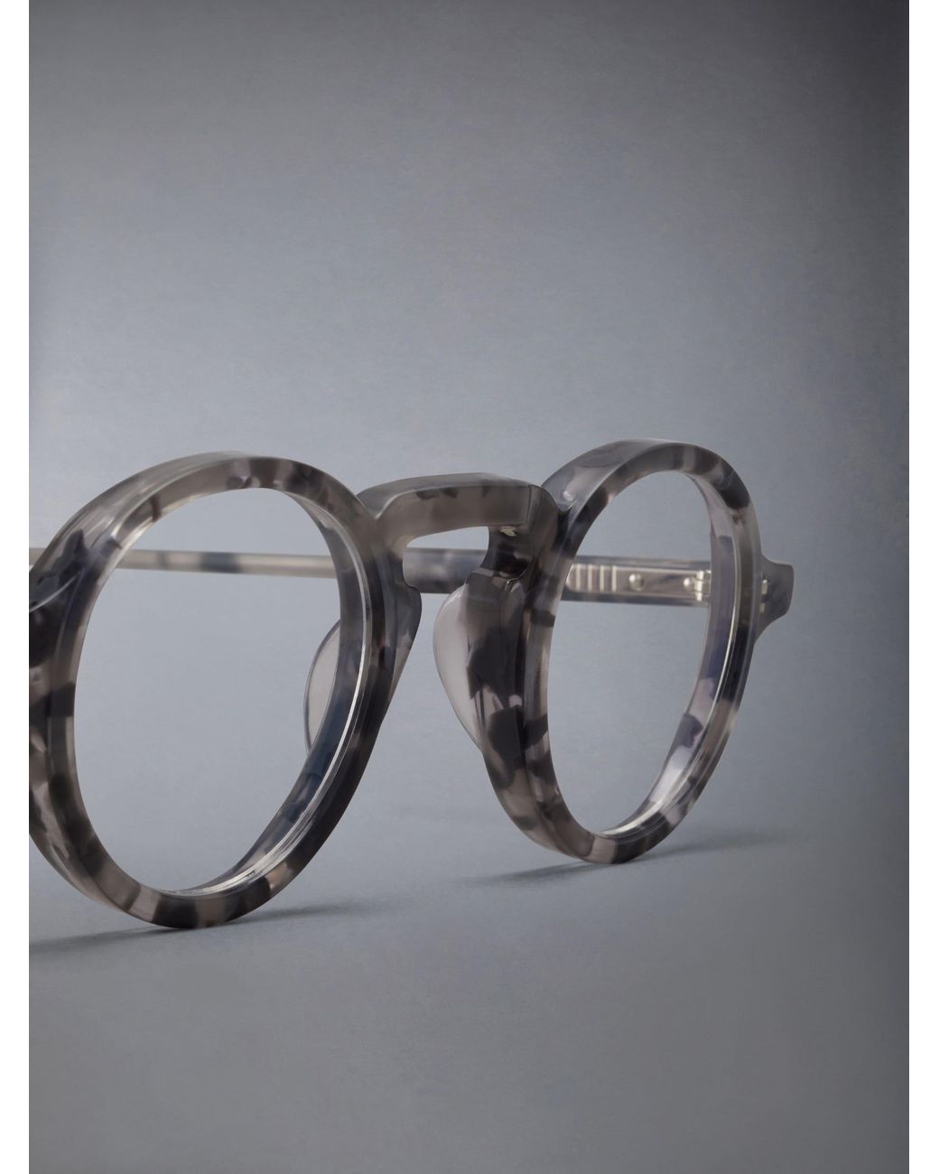 Thom Browne White Eyewear Round Frame Glasses for men