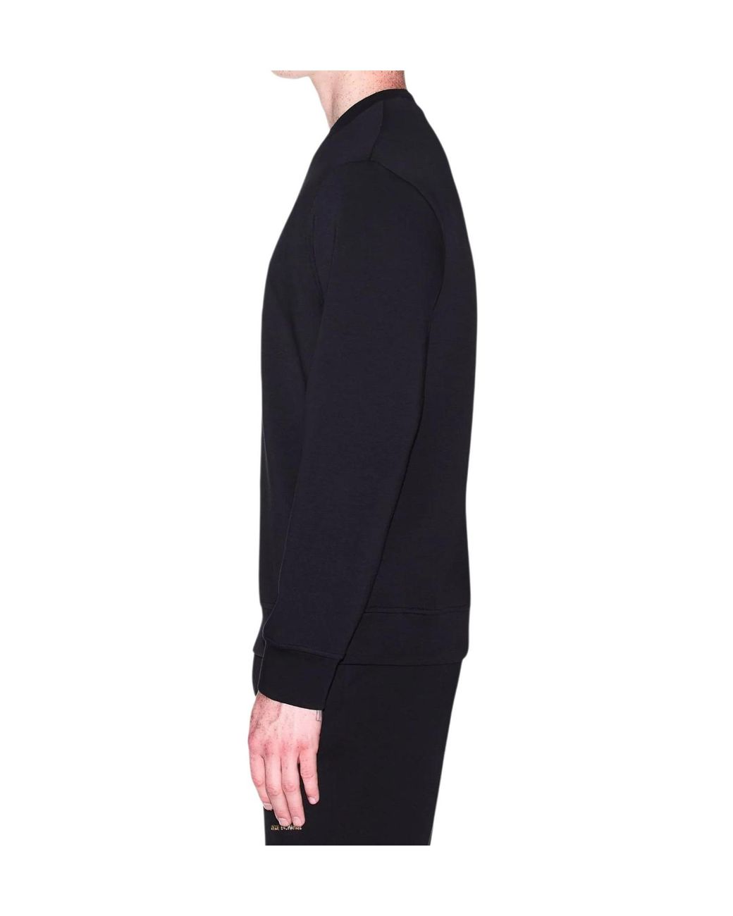 ARMANI EXCHANGE Black Logo-Embroidered Sweatshirt for men