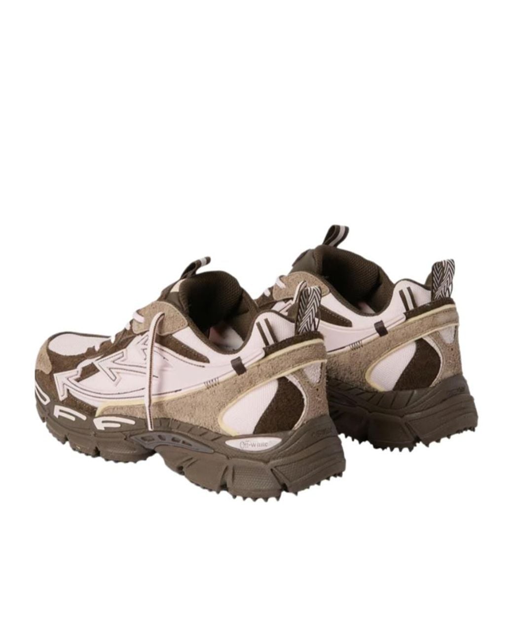 Off-White c/o Virgil Abloh Brown Round-Toe Sneakers