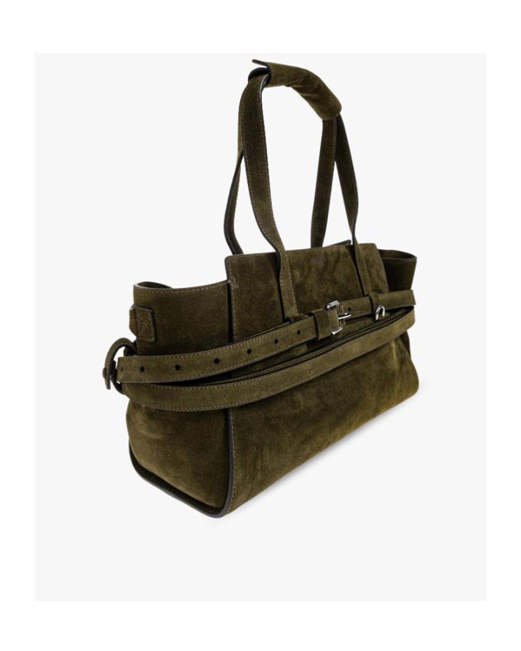 Moschino Black Tie Me Suede Leather Tote Bag