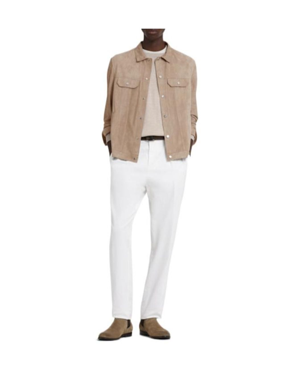Brunello Cucinelli Natural Leather Shirt Jacket for men