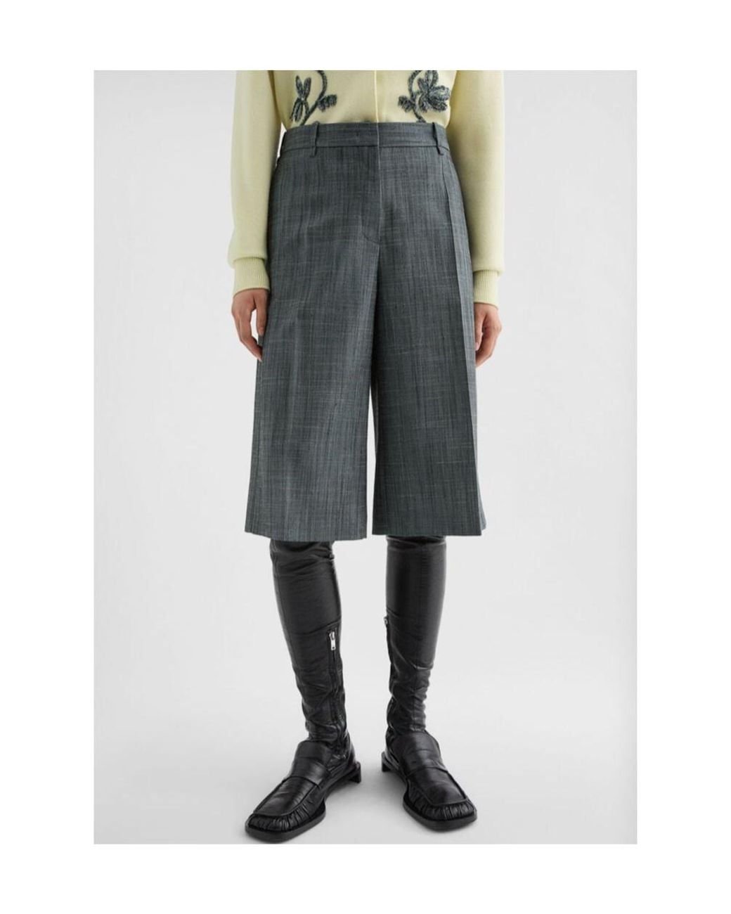Jil Sander Gray Pressed Creased Shorts