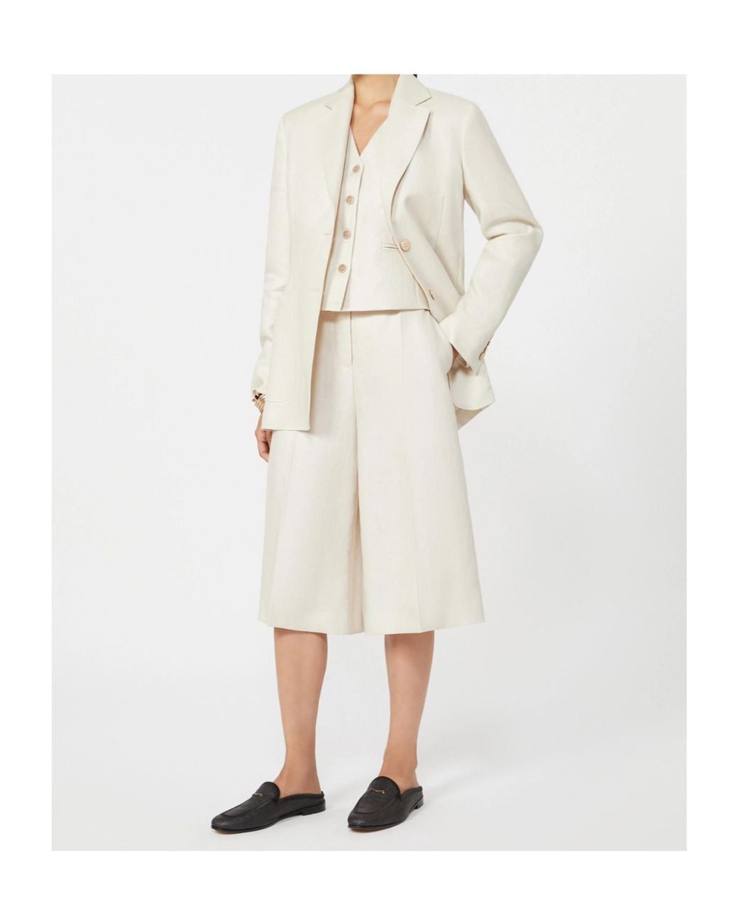 Max Mara White Volonta Single-Breasted Blazer
