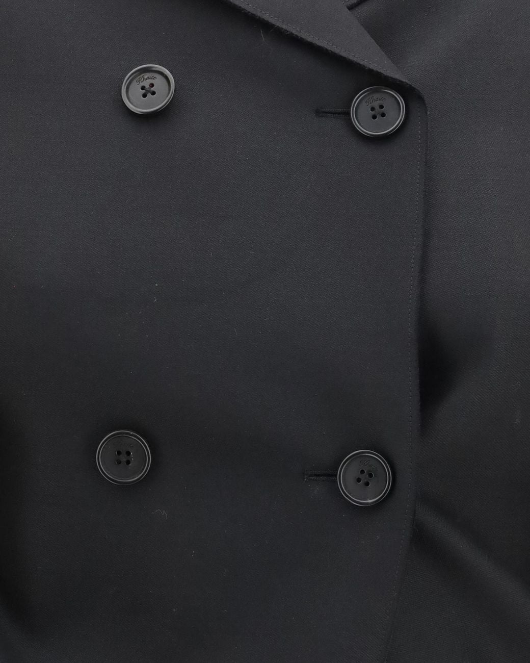 Khaite Black Rolo Double-Breasted Blazer