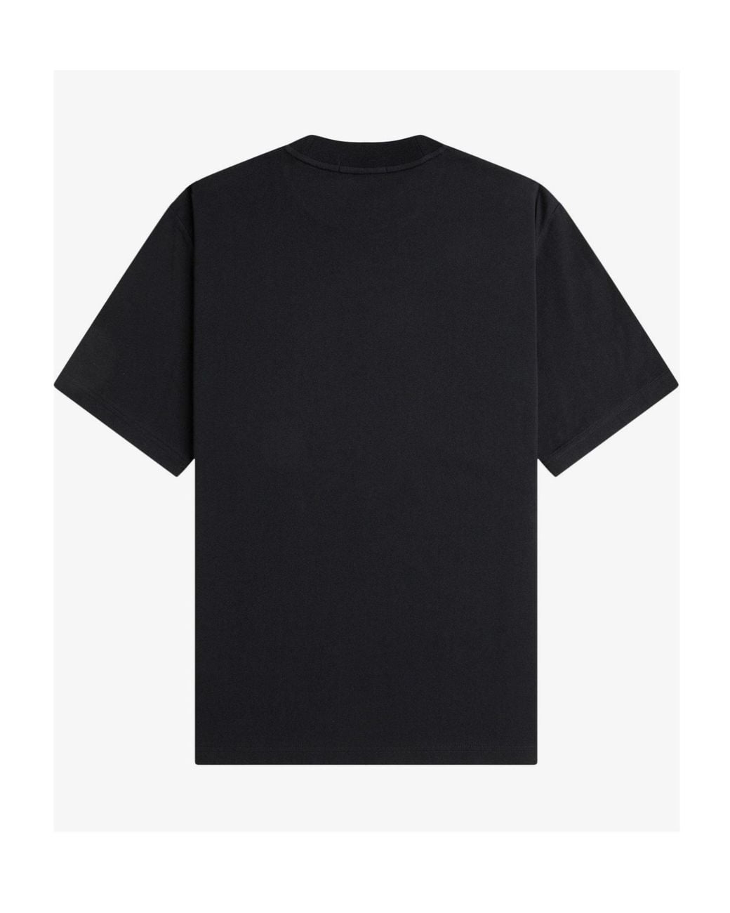Fred Perry Black Cotton Short Sleeve Crew Neck Tee for men