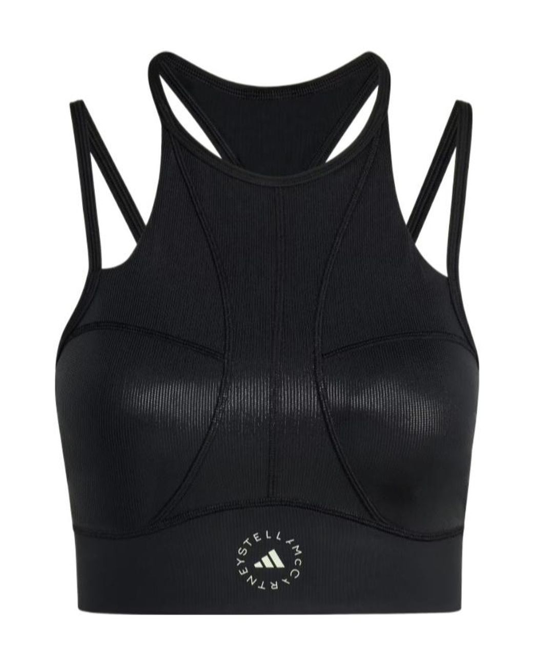 Adidas By Stella McCartney Black Training Micro Dot Crop Top