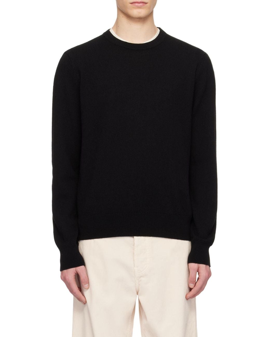 The Row Blue Crew Neck Cashmere Sweater for men