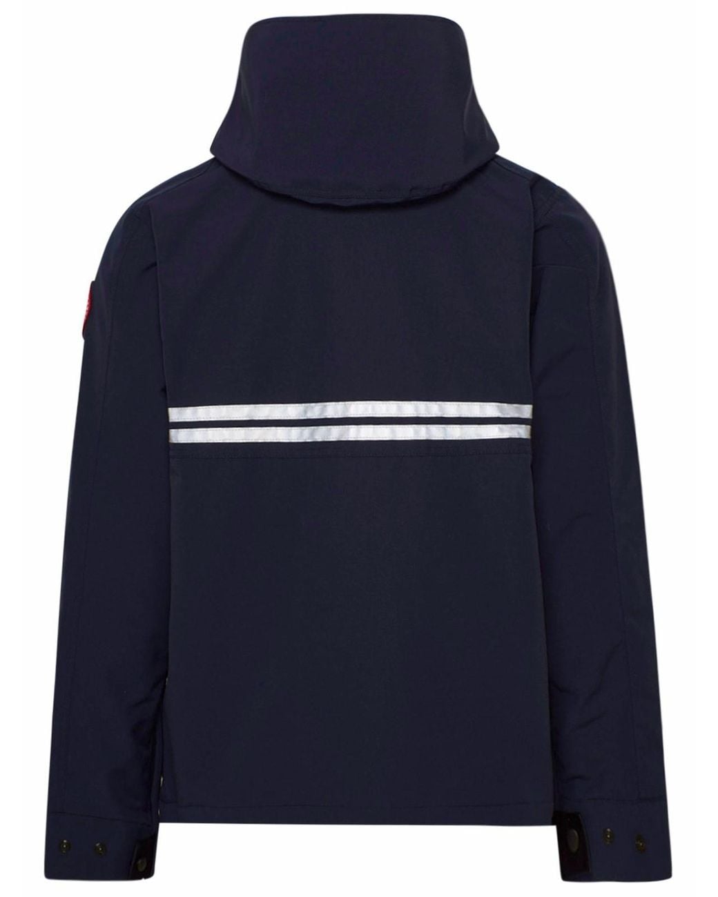 Canada Goose Blue Lockeport Logo Detailed Hooded Jacket for men