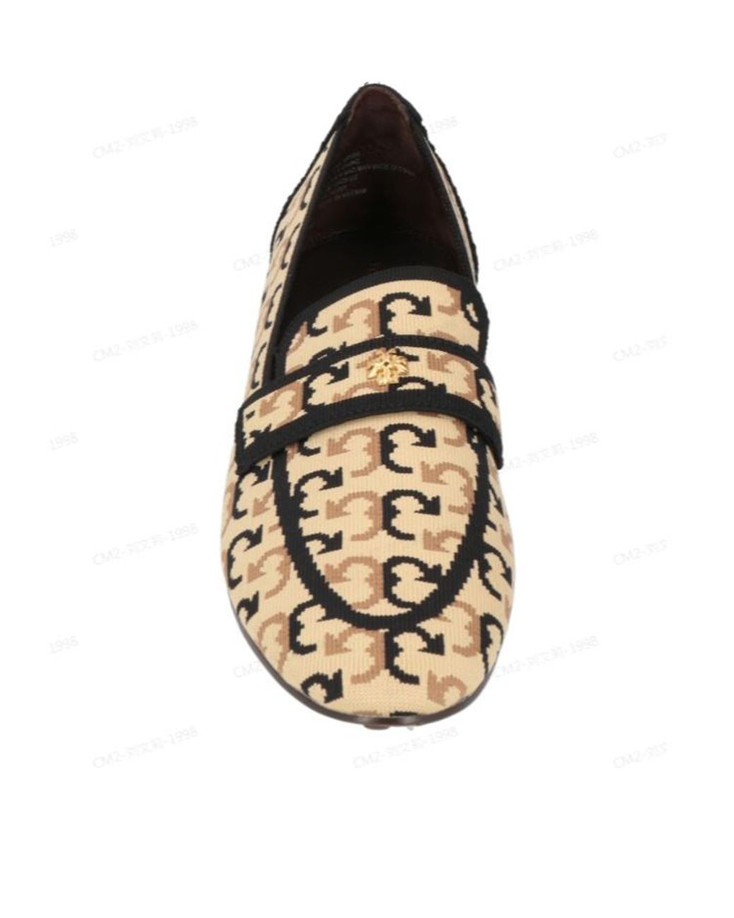 Tory Burch Natural Brandedprint Flat Shoes